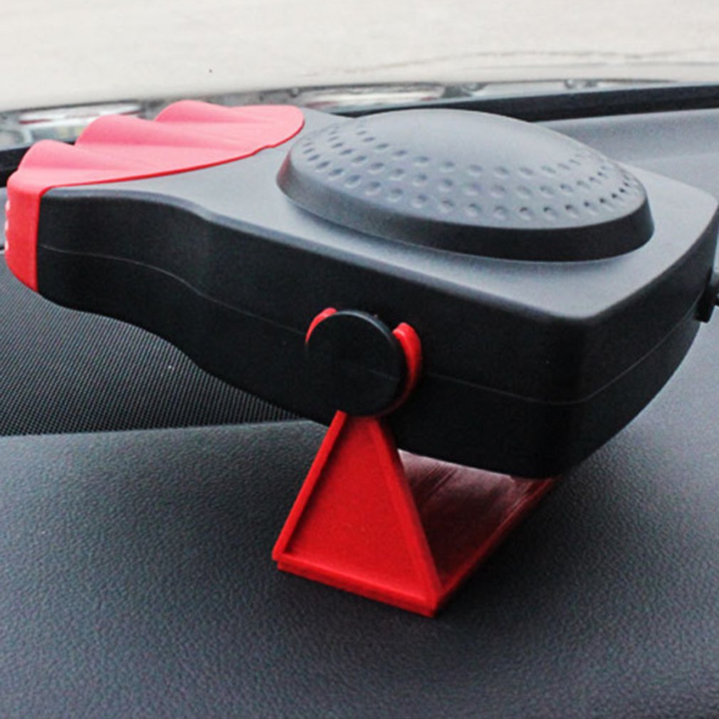 3Holes Auto Car Electric Heater Heating Fan Window Screen Demister Defroster 12/24V Defroster Glass Defogging Defrost: Red / 24V