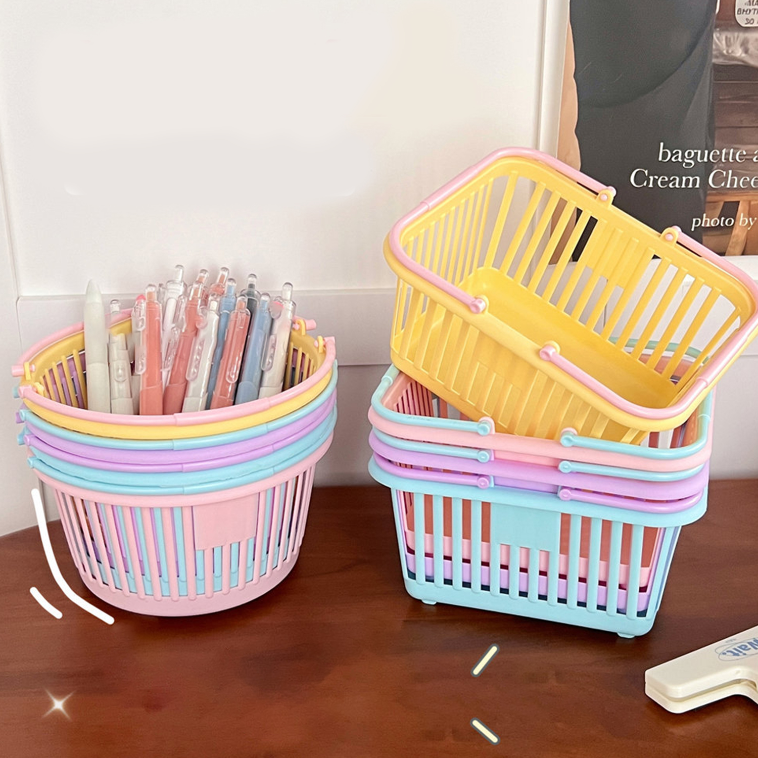 Panier de courses pour enfants, panier d'épicerie avec poignées, petits paniers de courses au détail pour de fête, organisateur de cuisine, panier à linge