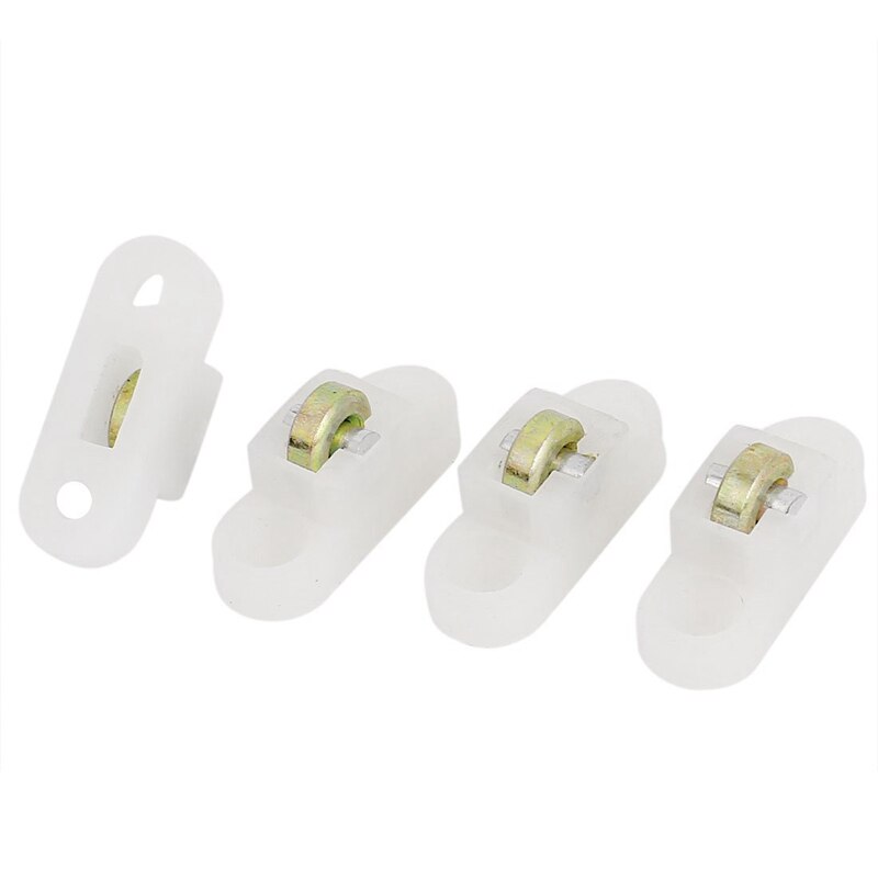 4 pcs door window cabinet single sliding metal roller wheel 8mm Dmr.: Default Title