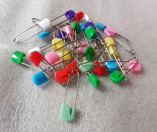 Alfileres de plástico multiusos para pañales de bebé, 50 Uds., alfileres de seguridad para bebé, ganchos de hierro, agujas: 40mm
