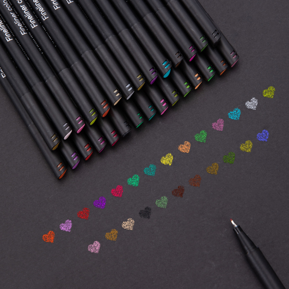 0.4mm Hook Line Pen Large Capacity Sketching Pen For Student Drawing Art Writing Comic Sketch Pen School Supplies