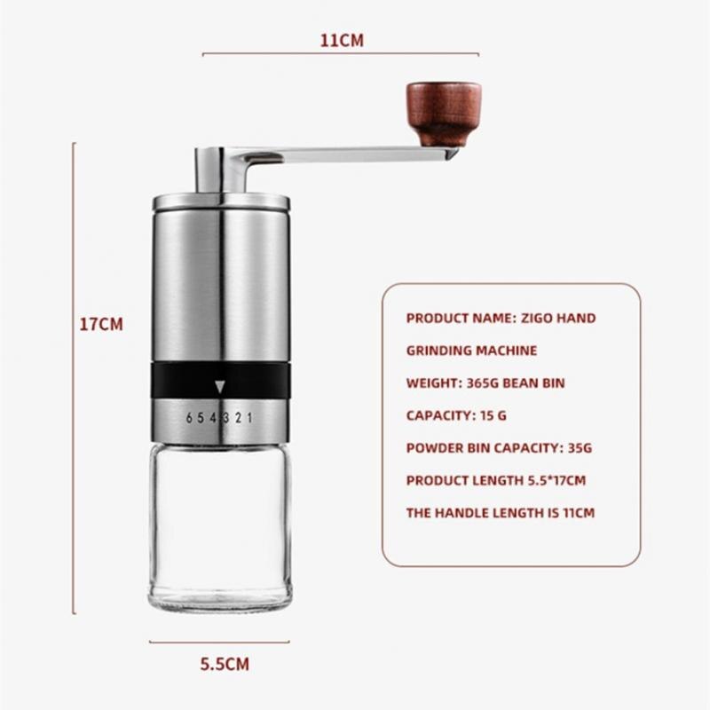 Mini Portable Coffee Grinder Stainless Steel Hand Manual Handmade Coffee Bean Grinders Mill Kitchen Grinding Coffee Making Tool