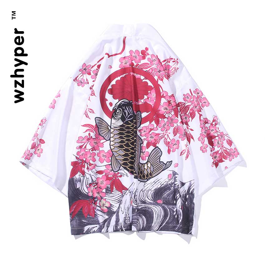 Samurai Crane-Kimono de estilo japonés Haori para hombre y mujer, cárdigan, ropa tradicional china, ropa asiática, Kimono tradicional