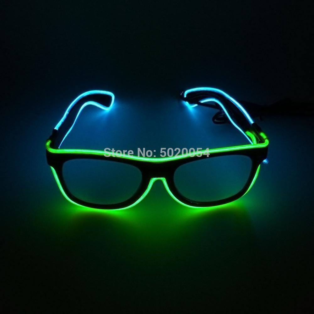 Glasögon män el tråd glödande glasögon mörkerseende lyser upp blinkande glasögon led glasögon