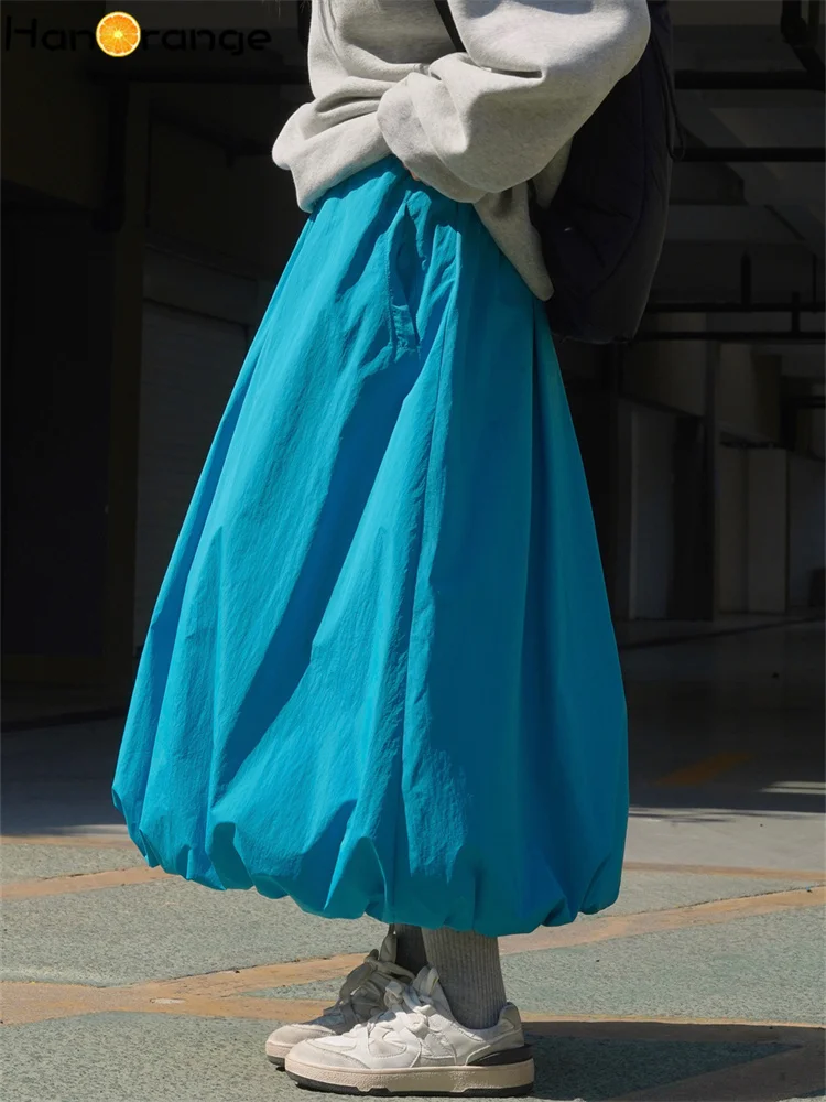MdybF Dames rokken vintage dikke winter faux wol A-lijn