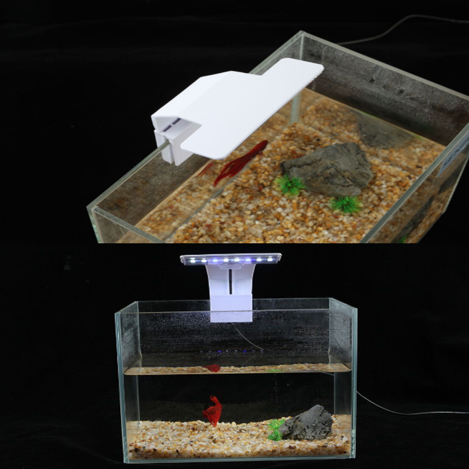 5W Aquarium Led Lighting Blue White Waterproof Clip-on LED Aquarium Plants Grow Lighting for Freshwater Fisk Tanks