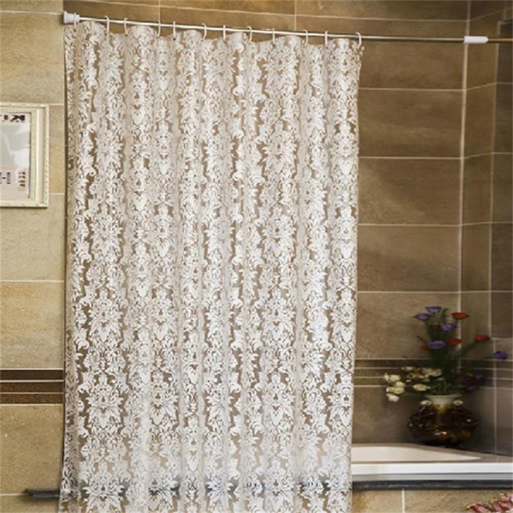 180 x 200cm waterdichte badkamer douchegordijnen wit peva douche cutrain bedrukking douchegordijn voor badkamer thuis hotel