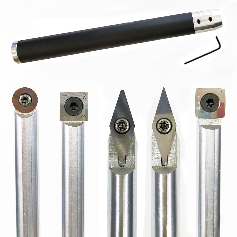 Holz Drehen Werkzeug Meißel Veränderbar Wolfram Titan Spitze Drehmaschine Werkzeug Legen Schneider Kann Passen Aluminium Hadle Holzbearbeitung Werkzeug