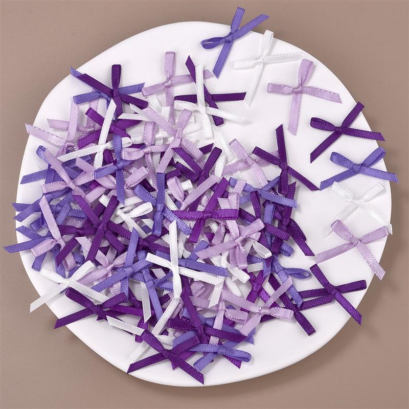 QUARKZMAN 100 stuks mini-strikken, Gingham-band, 2,54 cm, satijnen lint