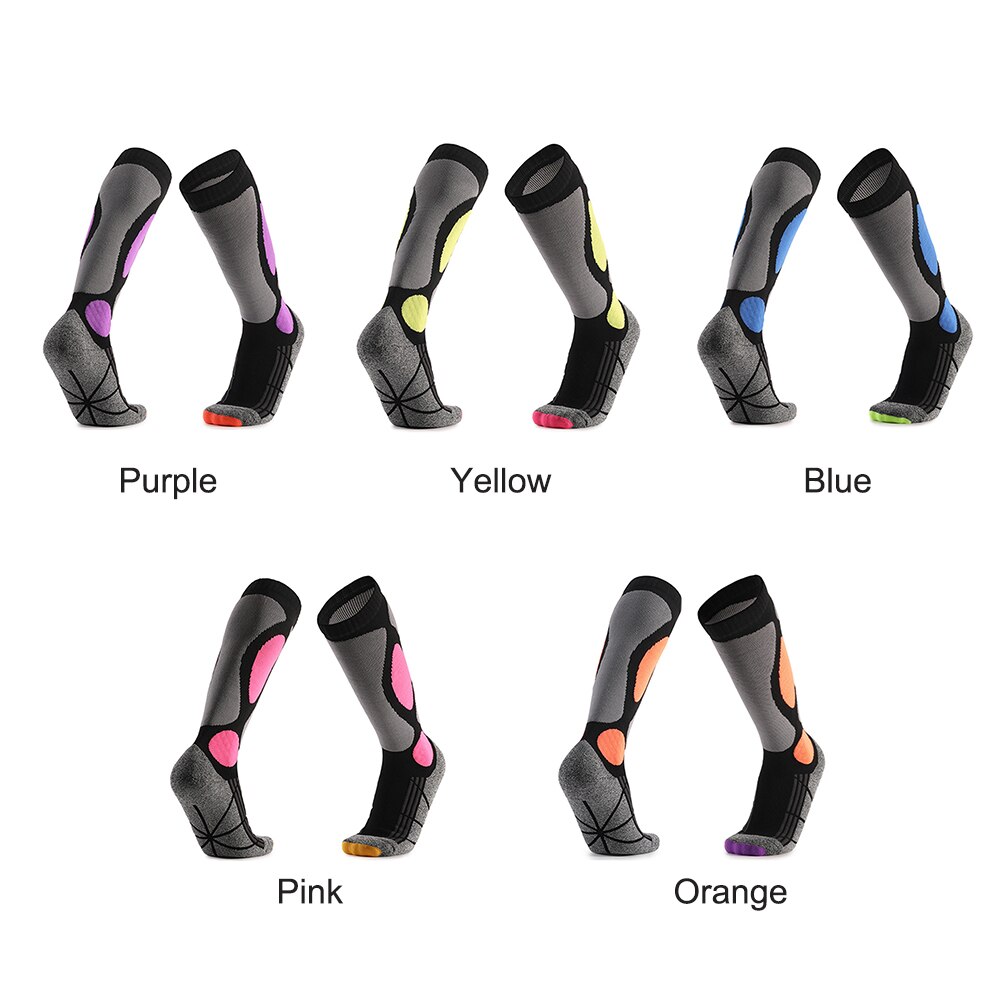 1pair Unisex Mountain Climbing Hiking Ski Socks Camping Anti Slip Autumn Winter Cotton Blend Keep Warm Long Tube Thickened