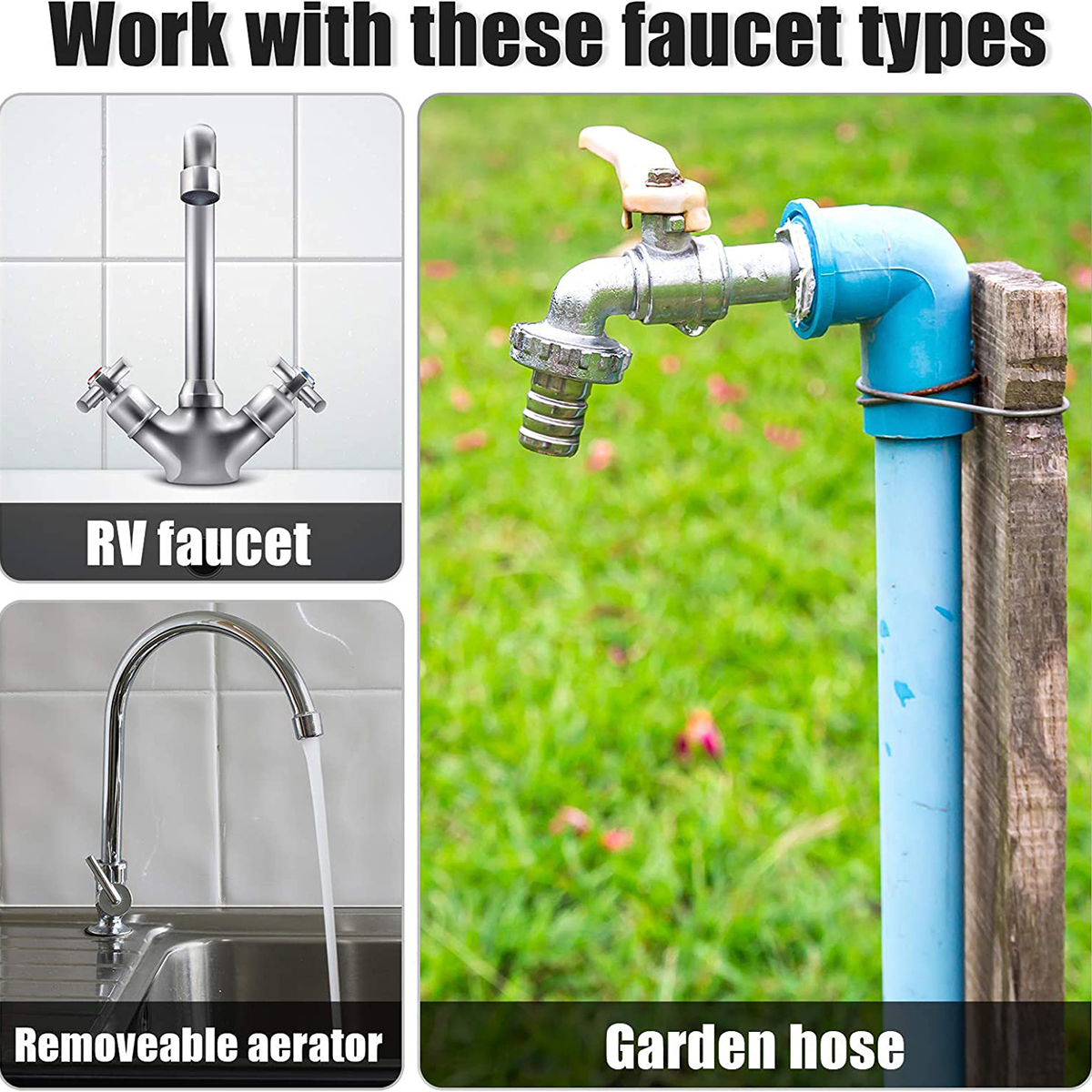 Verlängertes M22 Wechsel auf 16 18 20 22 24 mm männlich X männlich Wasserhahn-Adapter Küche Badezimmer Messing Wasserbandverbindung Kupfer