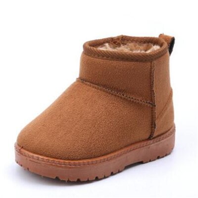 Classic Kids Baby Peuter Schoenen Kind Winter Warme Snowboots Schoenen Pluche Dikkere Zool Jongens Meisjes Snowboots Schoenen Grote size 22-36: khaki / 1.5