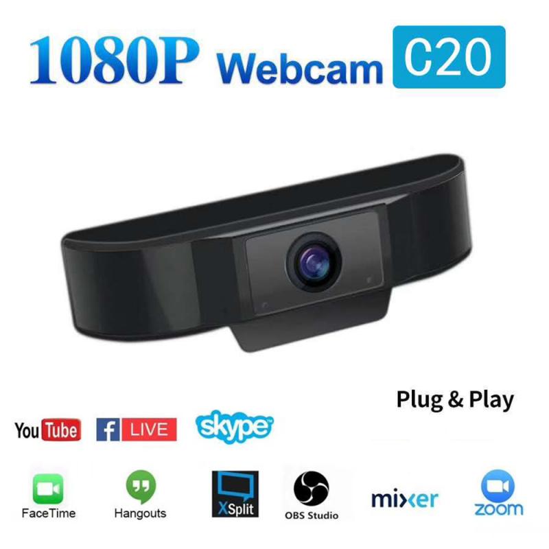 Hd 1080P Webcam Mini Computer Pc We Bcamera Met Microfoon Draaibare Camera 'S Voor Live-uitzending Video Bellen Conferentie
