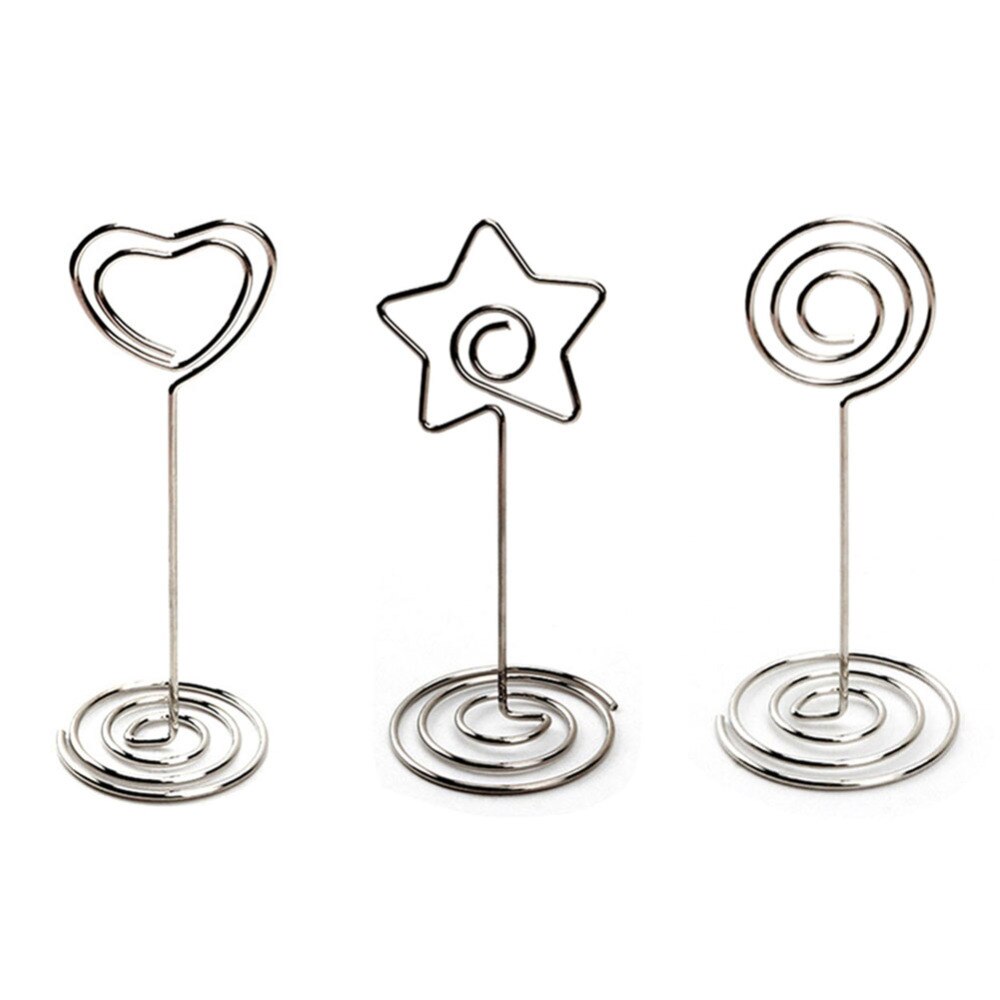 10 Pcs Goldene Schmetterling Herz Form Schreibtisch Notizen Ordner Herz Form Clips Hochzeit Gefälligkeiten Platz-kartenhalter Tisch Foto Clips