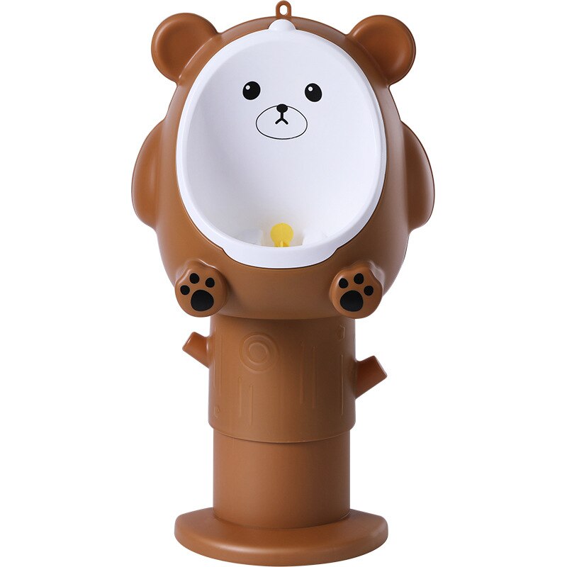 Orinal con gancho de pared de oso de dibujos animados, orinal de bebé de altura ajustable para niño, orinal de entrenamiento para niños, orinal Vertical, orinal, inodoro