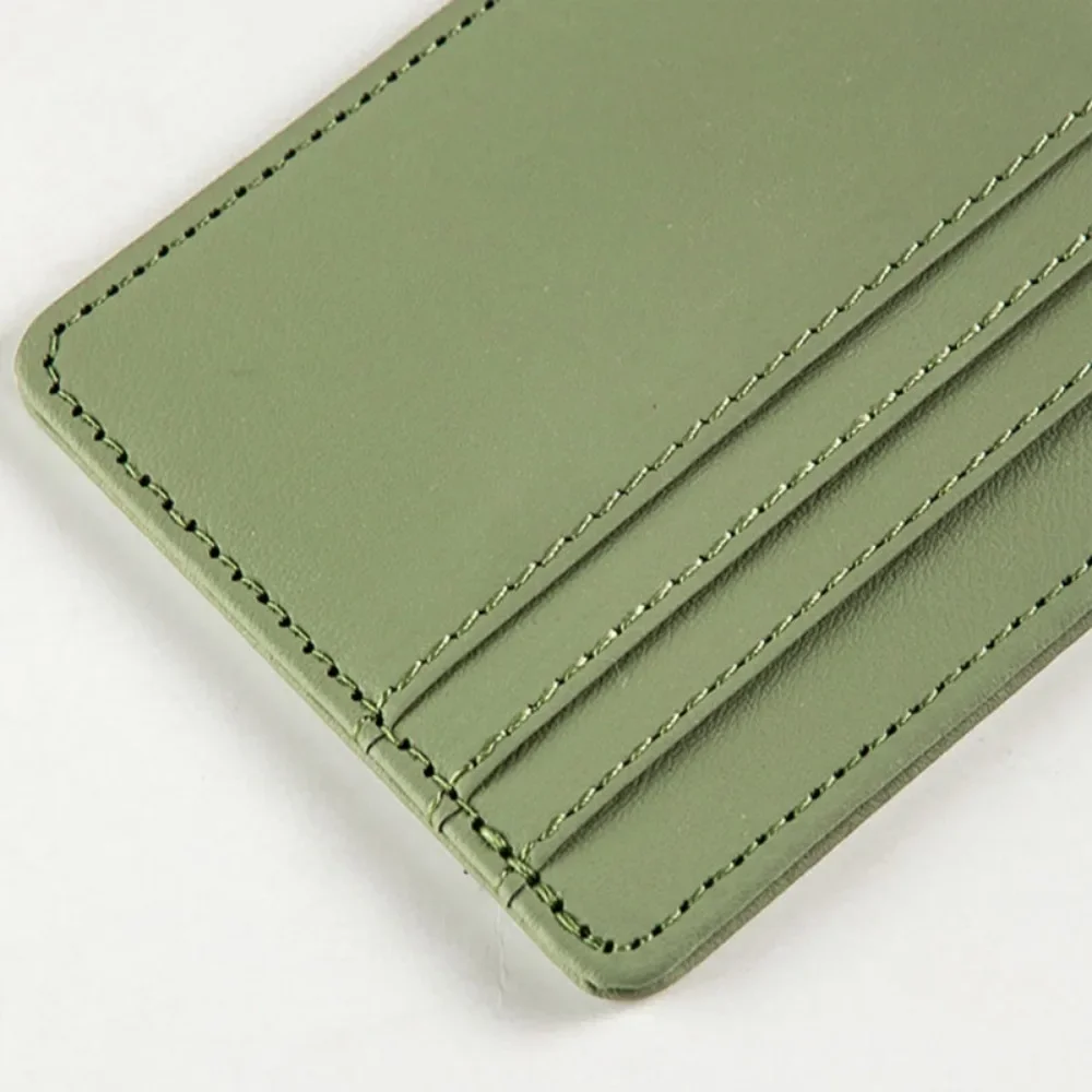 Mini Ultra-thin Leather Wallet 4 Slots Cardholder Slim Bank Credit Card Holder Men's Business Small ID Case for Women Purse