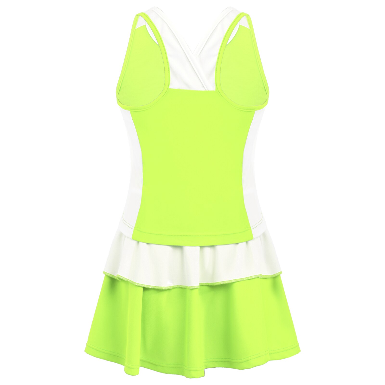 Summer Tennis Sportswear Kids Girls Sport Vest Tops and Skorts Set Casual Sleeveless Sports Suit Teens Badminton Tennis Outfits