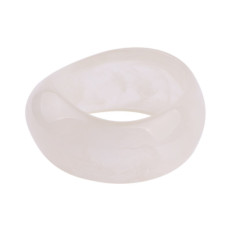 Classic Acryl Manchet Armbanden Bangles Voor Vrouwen Breed Geometrische Hars Armbanden Vrouwelijke Eenvoudige Charme Party Sieraden: white