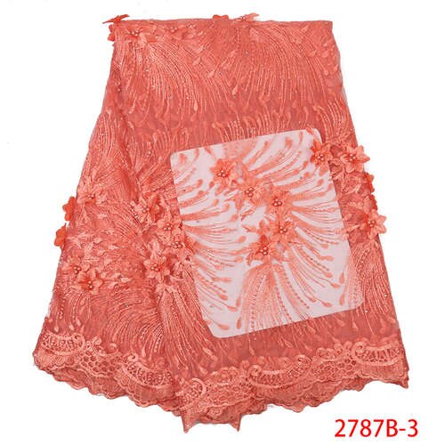 Tissu africain en dentelle, Tulle de , broderie française,: Picture 3