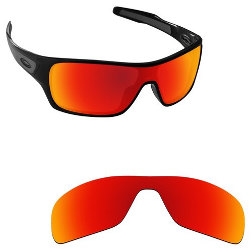 ToughAsNails Polarisierte Ersatz Linsen für Oakley Turbine Rotor Rahmen-Sorten: Fire Red Mirrored