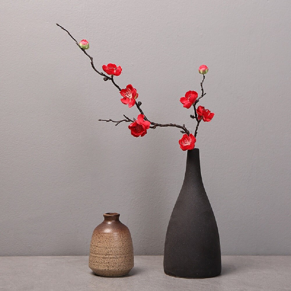 1 Pcs Artificial Plum Blossom Chinese Small Winter Plum Artificial Flower Plastic Silk Flower Living Room Wedding Decoration