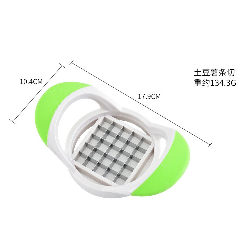 French Fry Cutter Stainless Steel Blades Fried Cut Tool Short Patoto Chips Handheld French Fries Cutter Kitchen Accessories