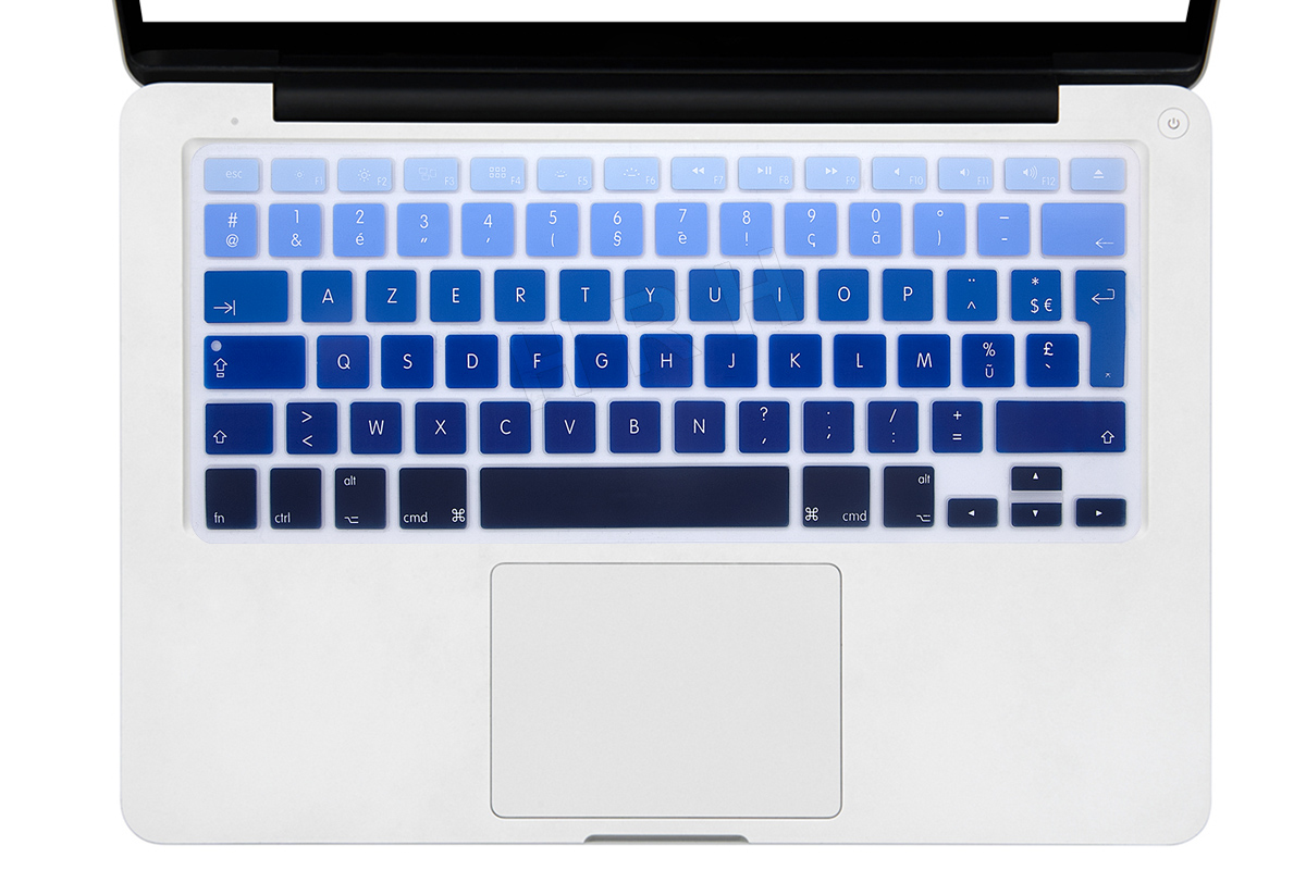 HRH EU/UK Waterproof Rainbow French AZERTY Dustproof Silicone Keyboard Cover Skin Protector for Macbook Air Pro Retina 13"15"17"
