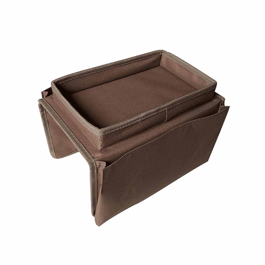 6 Zakken Sofa Leuning Couch Armsteun Armsteun Organisator Afstandsbediening Houder Zak Op Tv Sofa Afstandsbediening Opbergtas h5: Coffee 