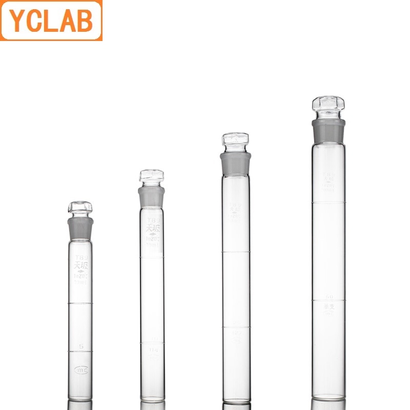 Yclab 10ml glas kolorimetrisk rør med prop nessler briller laboratorie kemi udstyr