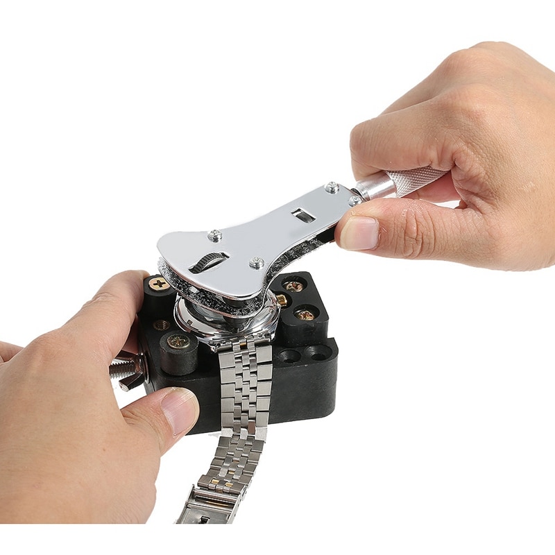 Professionele Horloge Reparatie Tool Kit Horloge Gereedschap Inclusief Horloge Druk Voorjaar Bars Batterij Vervanging