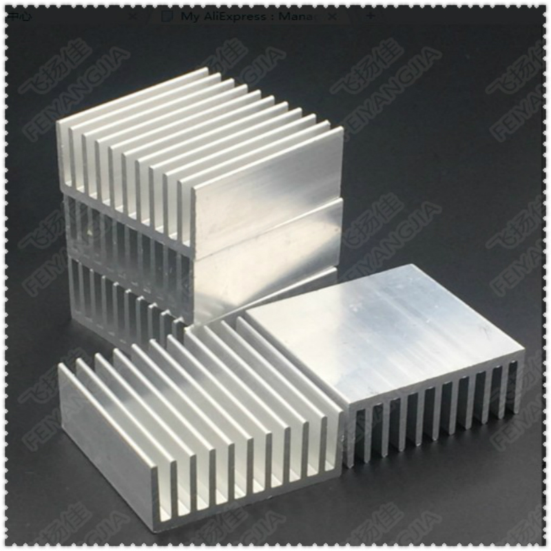 ) 2 stks 40x40x20mm Aluminium Koellichaam IC Heatsink Cooling Fin Voor CPU LED Power Actieve component