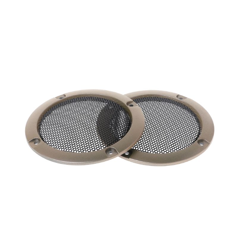 2 uds parrillas altavoz 3 "Marco protector Subwoofer cubierta rejilla malla acero círculo decorativo accesorios DIY: Rojo