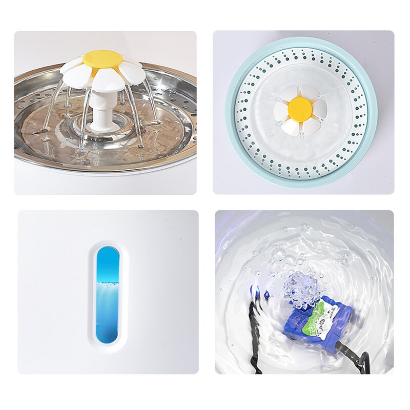 Automatyczny karmnik dla psa poidełko-fontanna dla kota kryty USB doprowadziło 2.4L ultra cichy dozownik robić picia dla psa szczeniak robić karmienia fontanny miski