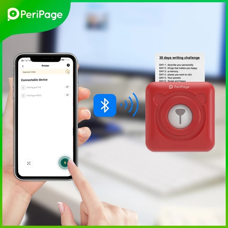Peripage Mini Pocket Printer Draadloze Thermische Photo Printer Labels Android Iphone Kids A6 Navidad Regalos Impresora