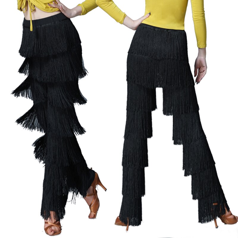 Newest Women Tassels Latin Pants Ballroom Cha Cha ... – Grandado