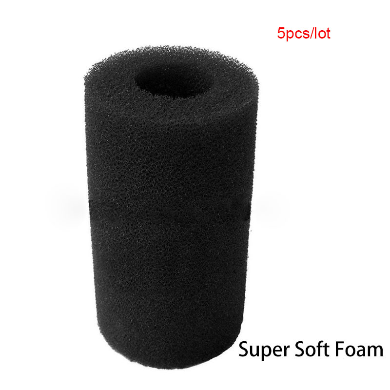 5 Stuks Foam Spons Filter Inlaat Mouwen Mesh Garnalen Netten Speciale Garnalen Cilinder Filter Instroom Inlet Beschermen Aquarium Accessoires: L