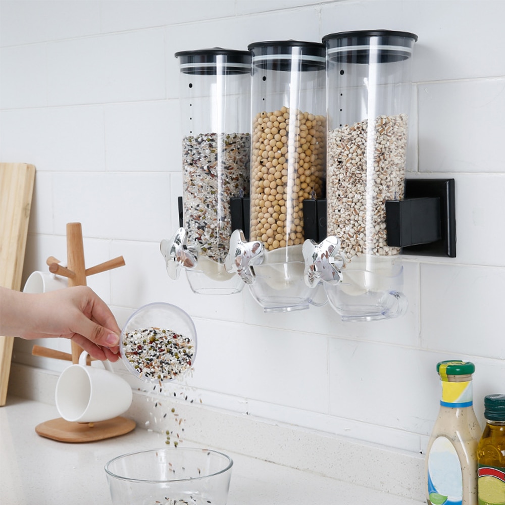 Creatieve Granen Dispenser Fles Tank Keuken Opbergdoos Graan Droog Voedsel Graan Kan Container Snack Moer Snoep Vat thuis 1 pc