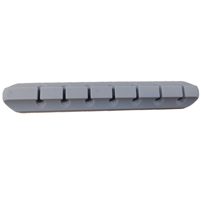 Cable holder for cable organizer silicone USB cable winder desktop tidy management clip mouse earphone cable organizer: grey-7clips