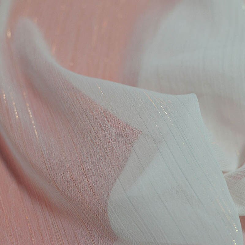 50D tela metálica de gasa brillante crepé gasa cosplay tela ligera suave transpirable DIY tela calificada