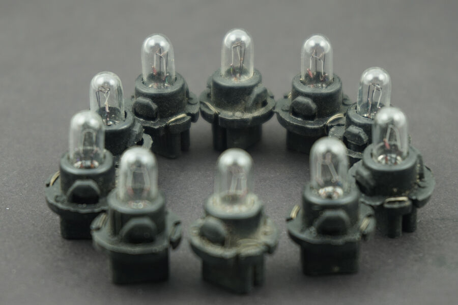 Ampoules et support universels pour tableau de bord T5, voiture 12V 1.4W, 10 pièces