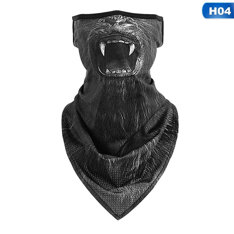 3D Animal Bandana Buffs Neck Gaiter Cycling Fishing Windproof Balaclava Face Mask Scarf Outdoor Hiking Ear Hang Neck Cover