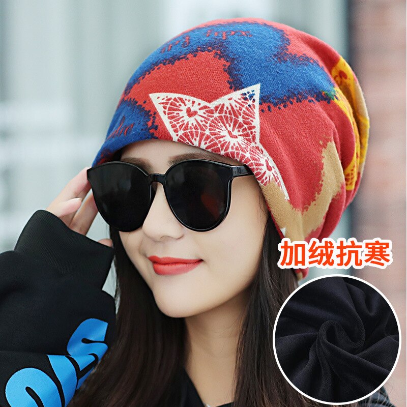 Hoed dame winter schattig warm multifunctioneel nek wikkel hoofd muts postpartum hipster halve maan muts: 8