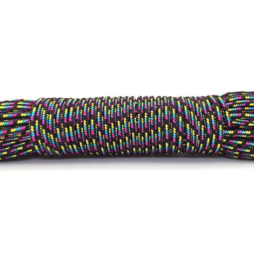 100 metrów 3mm sznur liny spadochron smycz liny do wspinaczka Survival sprzęt bransoletka Paracord maska smycze bransoletka Paracord: 8 / 25ft(8m)