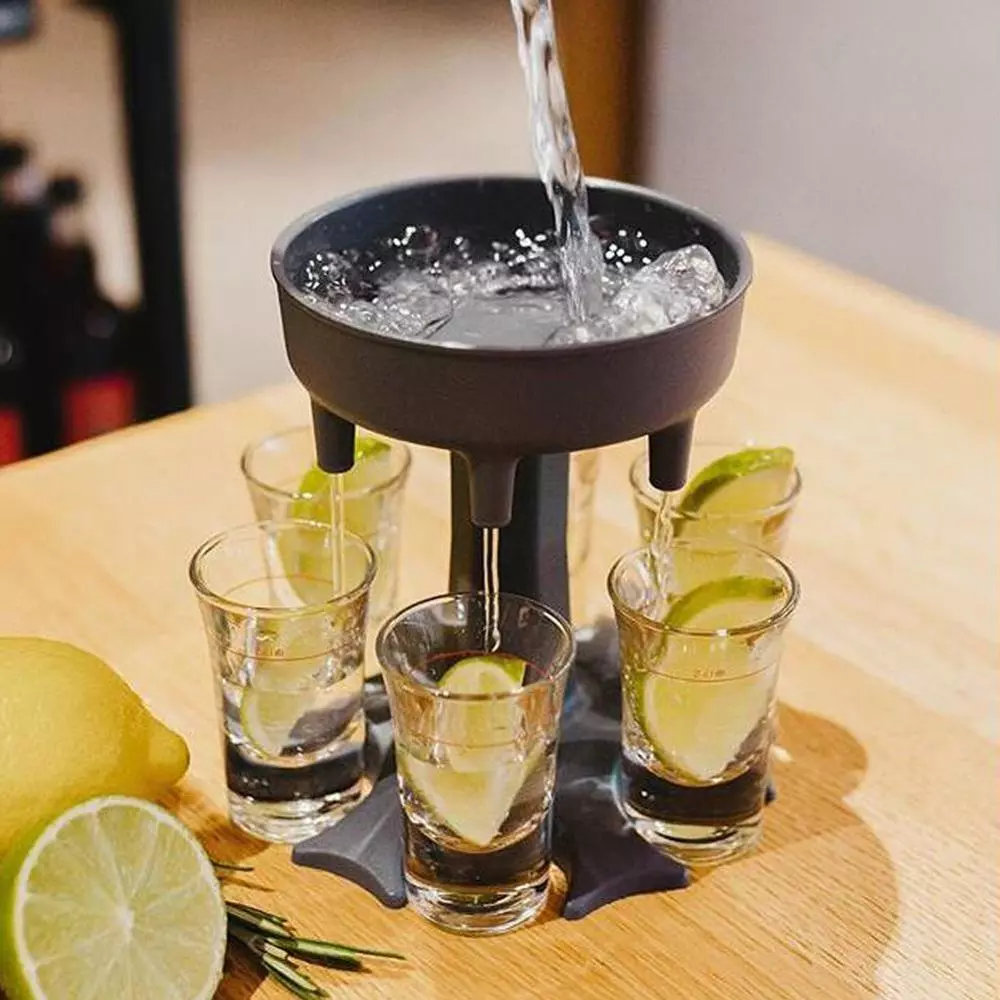 6 Borrelglas Dispenser Houder Wijn Whisky Bier Drank Dispenser Diverse Alcohol Dispenser Fles Shots Bar Accessoires