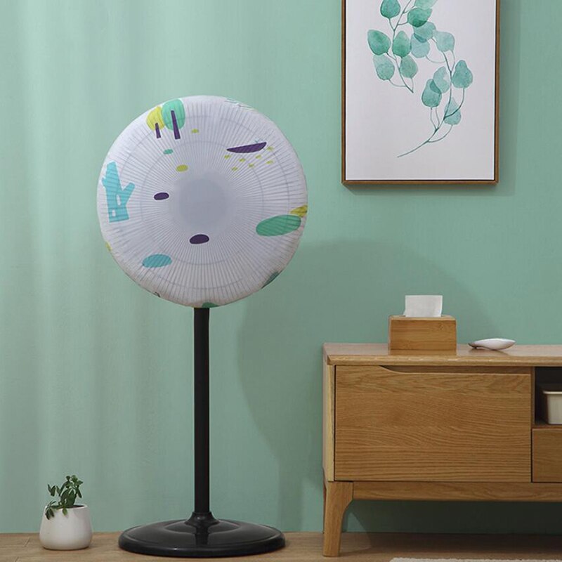 Fan Dust Cover Household PEVA Floral Round Electric Fan Cover Protection Cover Floor Fan Safety Protection Waterproof Dust Cover: S