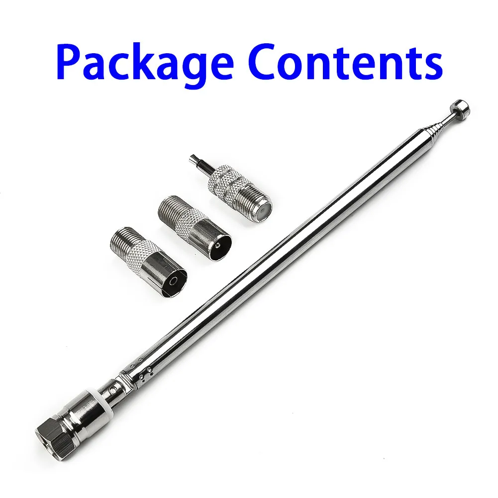 Radioantenne Radioantenne-adapteradapter Breed compatibele koperen antenneset - Uitschuifbare FM-radioantenne met 3 adapters