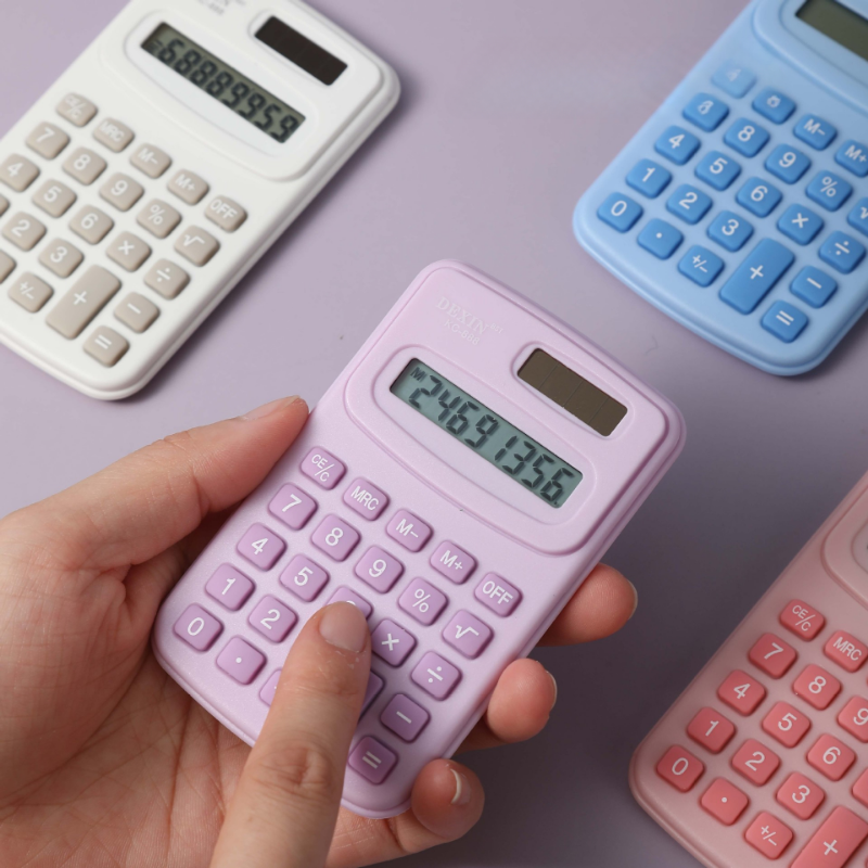 Mini aurinkolaskuri kannettava laskin söpö 8 numeroa lcd elektroninen kotitoimiston laskin lapsille alakoulun laskimet
