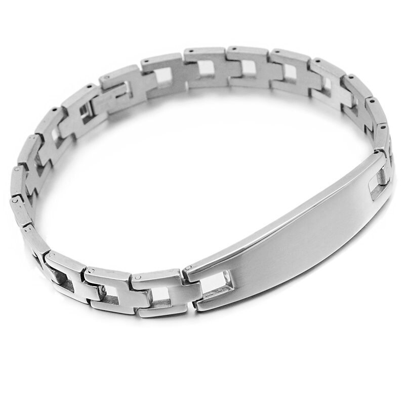 GOKADIMA Jewelry, Stainless Steel Womens/Mens ID Bracelets Watch Belt band Jewellery WB053: 20.5CM10MM