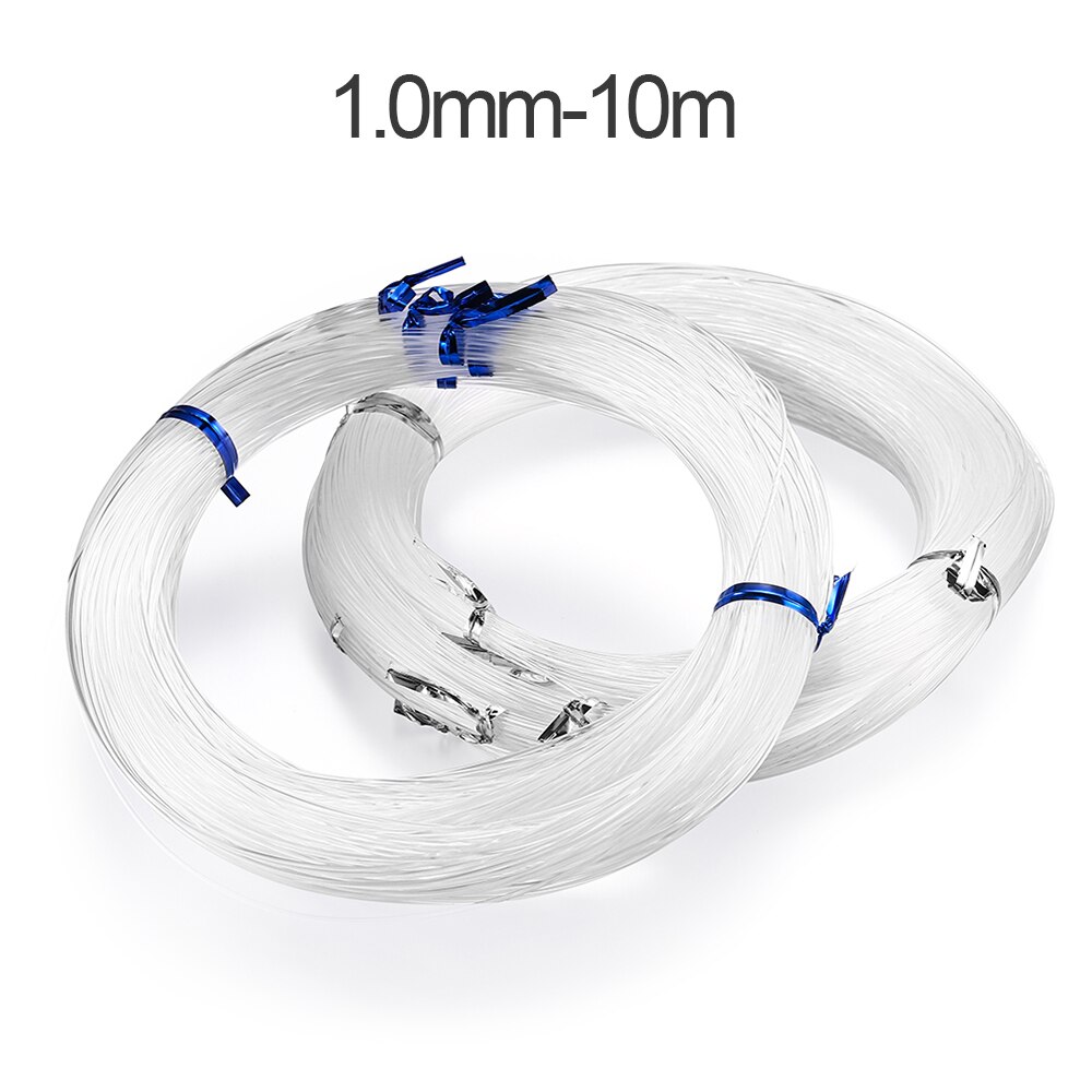 1 rolka/paczka 8-90m 0.2-0.8mm żyłka nieelastyczna jasny kryształ frezowanie sznurek nici do DIY akcesoria do wyrobu biżuterii: 1.0mm-10m