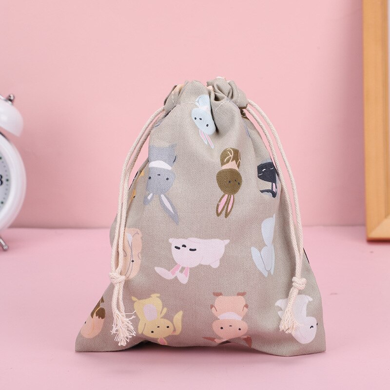 Retro Stijl Bloemen Opslag Tasje Vrouwen Afwerking Opslag Pouch Leuke Make-Up Tas Kerstcadeau Snoep Sieraden Organizer: H